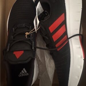 Adidas Black and Red Sneakers